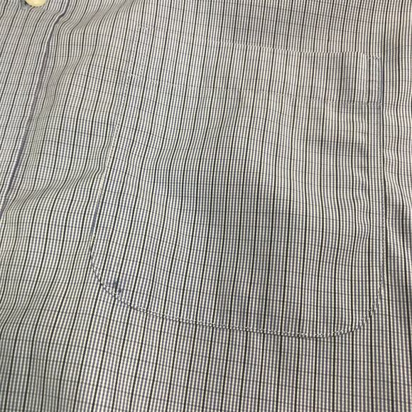 Gold Label Blue Square Print Button Down - Picture 4 of 6